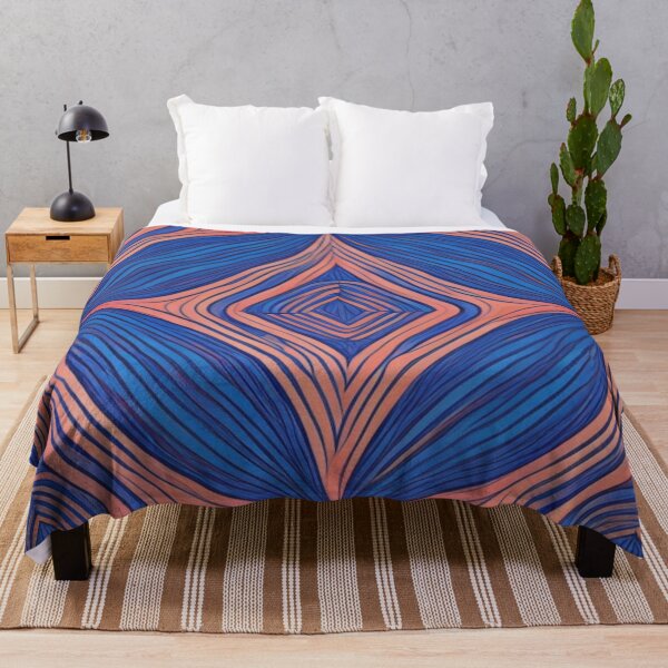 Item preview, Blue And Salmon Dynamic Pattern Decor designed and sold by mymagicstoreus.