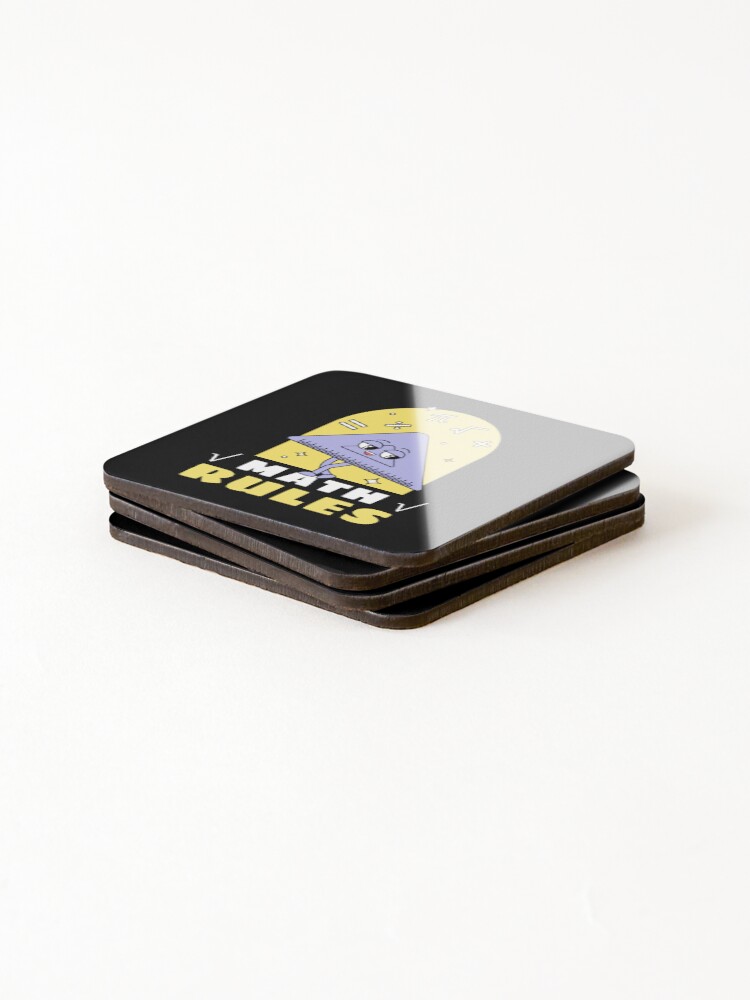 Thumbnail 4 of 5, Coasters (Set of 4), Math Rules Basic Math Go math Discrete Math designed and sold by StudioTVDinners.