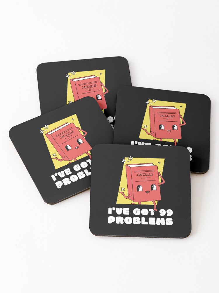 Thumbnail 1 of 5, Coasters (Set of 4), Calculus Woes Basic Math Go math Discrete Math designed and sold by StudioTVDinners.