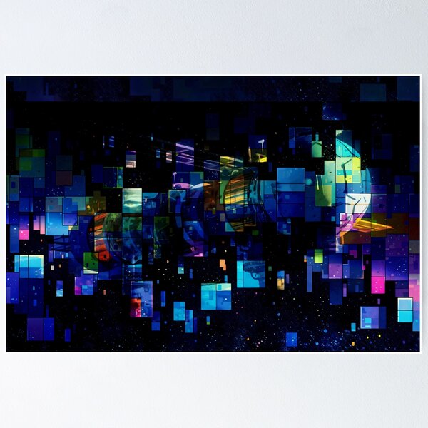 Station in Space - Rainbow, Abstract Inspirations Poster