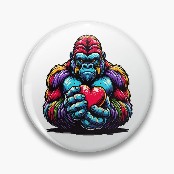 Item preview, The Love Gorilla - Valentine's Heart designed and sold by ObjCrea123.