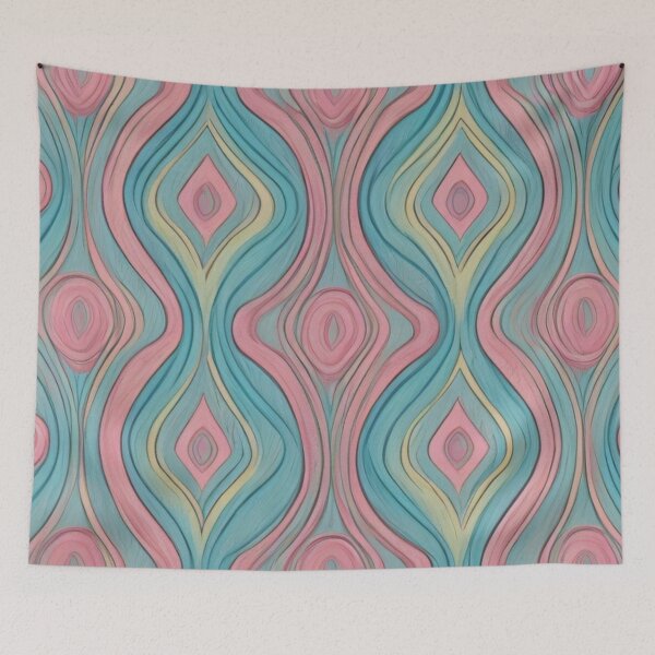Item preview, Aqua, Salmon And Yellow Dynamic Pattern Decor Volume 2 designed and sold by mymagicstoreus.