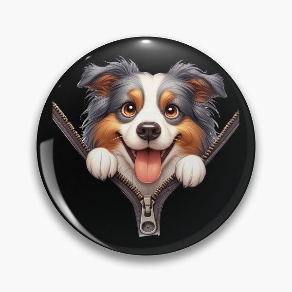 Item preview, Cute Australian Shepherd Dog with Zipper designed and sold by BerryBlaze.
