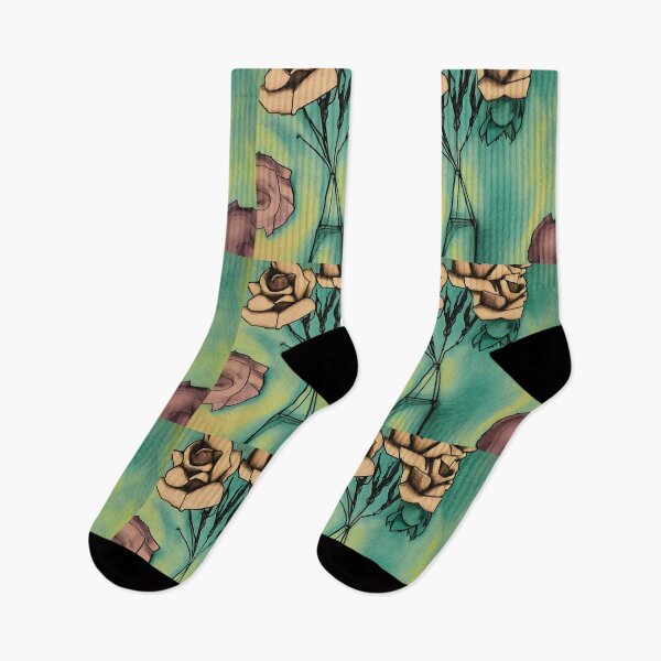 Item preview, Warm Floral Harmony Green - Blue Hues. designed and sold by CushyNest.