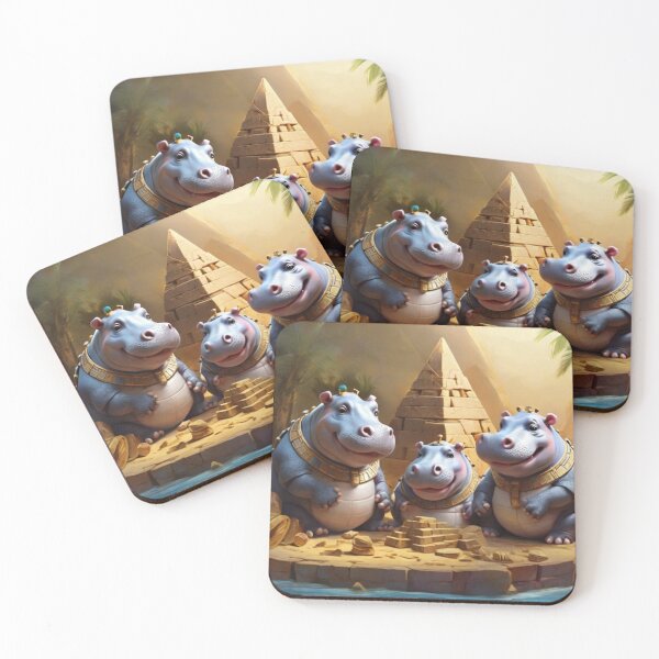 Item preview, Playful Hippos designed and sold by NeatThingLover.