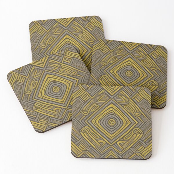 Item preview,  Yellow And Charcoal Dynamic Pattern Decor designed and sold by mymagicstoreus.