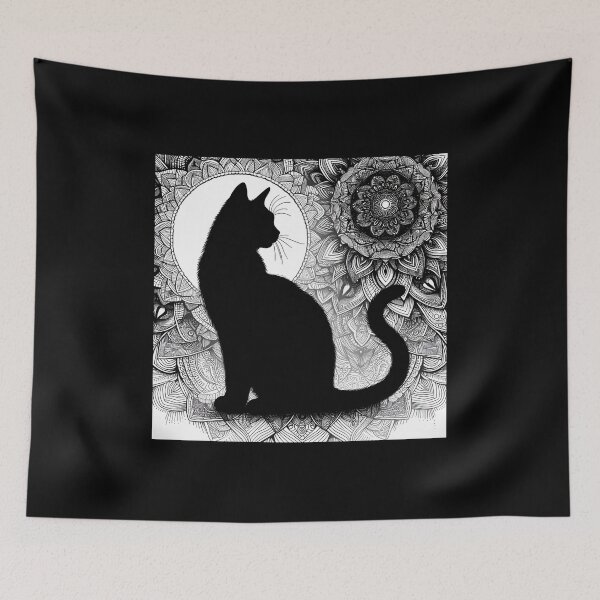 Item preview, black cat designed and sold by bonjourmadame4.