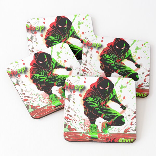 Item preview, Hoop Dreams Dynamic Red-Lime-Green-Black designed and sold by KriticalDesigns.