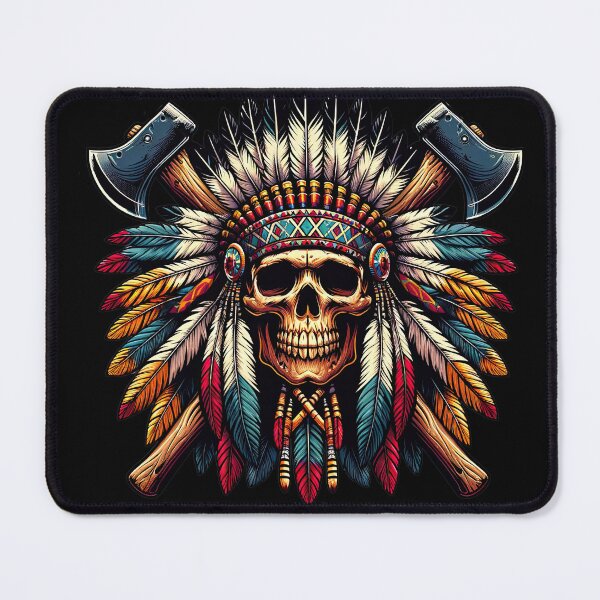 Item preview, Native Spirit: Epic Skull with Feathers designed and sold by artwaves.