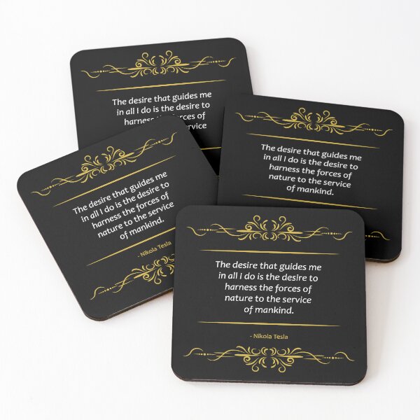 Item preview, Nikola Tesla quote Harnessing the forces of nature designed and sold by paragonDesign28.