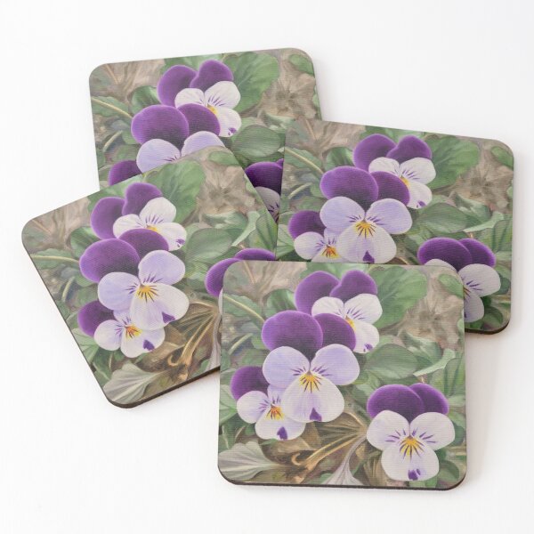 Artikelvorschau, Violas Gartenblumenmalerei entworfen und verkauft von Emily Bickell.
