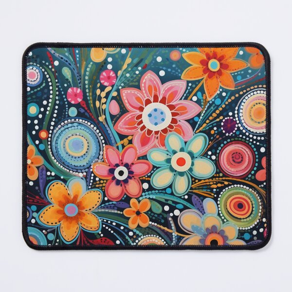 Item preview, Folk Art Floral, Colorful Flowers designed and sold by Neika Shimm Designs.