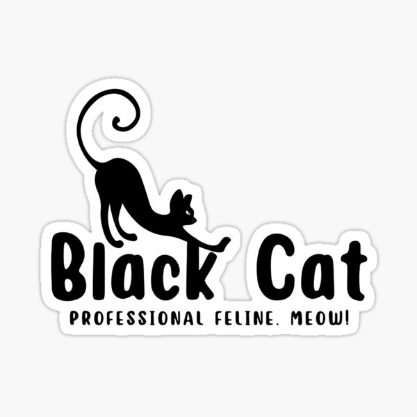 Item preview, Black Cat Prof feline designed and sold by ZeahDesigns.