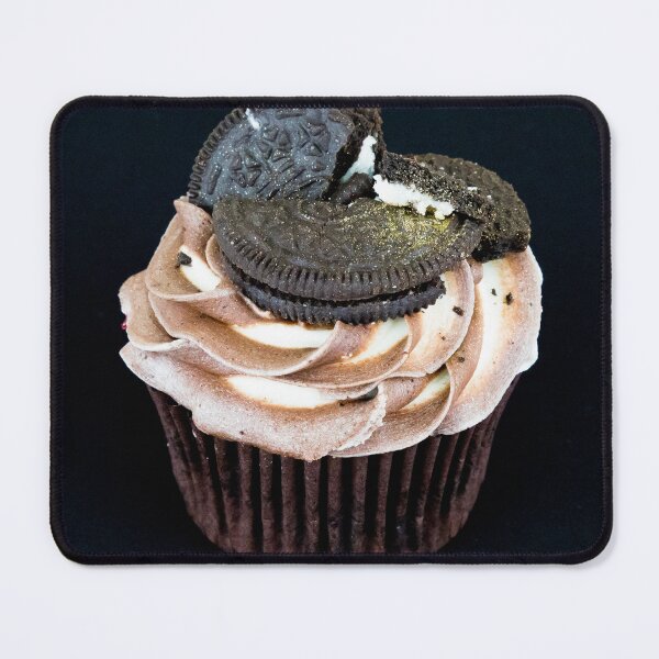 Item preview, Chocolate Cupcake with Crushed Biscuits on a Stylish Black Background designed and sold by Shafiq Khan.