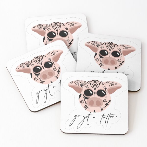 Item preview, Go Get a Tattoo Pig designed and sold by -breeeeeeee-.