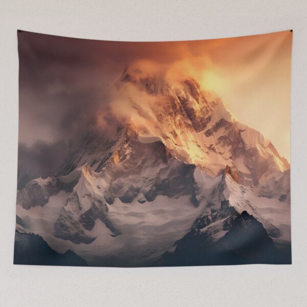 Item preview, A mountain with snow and clouds designed and sold by johndesign88.