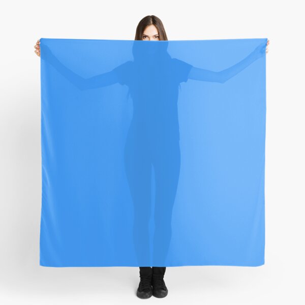 Cheap Solid Bright Dodger Blue Color Scarf