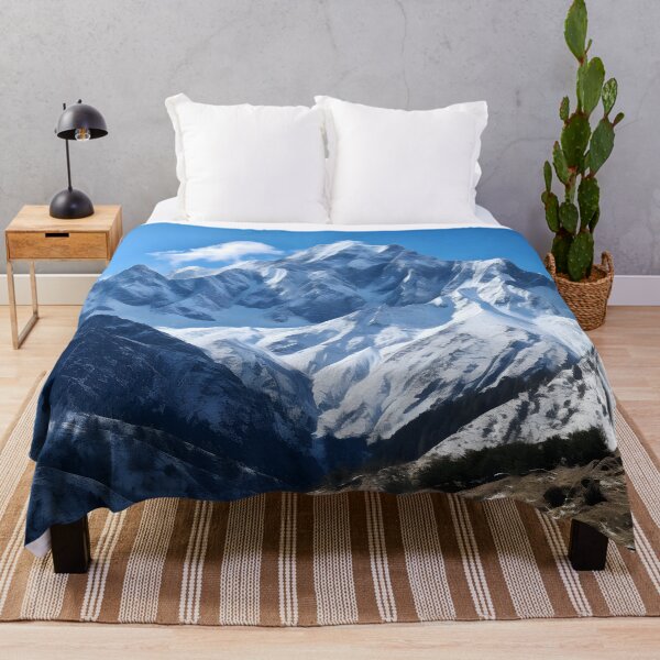 Item preview, A snowy mountain range with blue sky designed and sold by johndesign88.