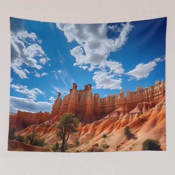 Item preview, A tall red rock formations with national park in the background designed and sold by johndesign88.
