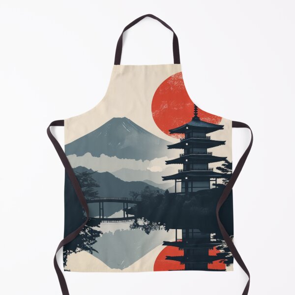 Item preview, Japanese Temple And Mount Fuji designed and sold by Scraponzo.