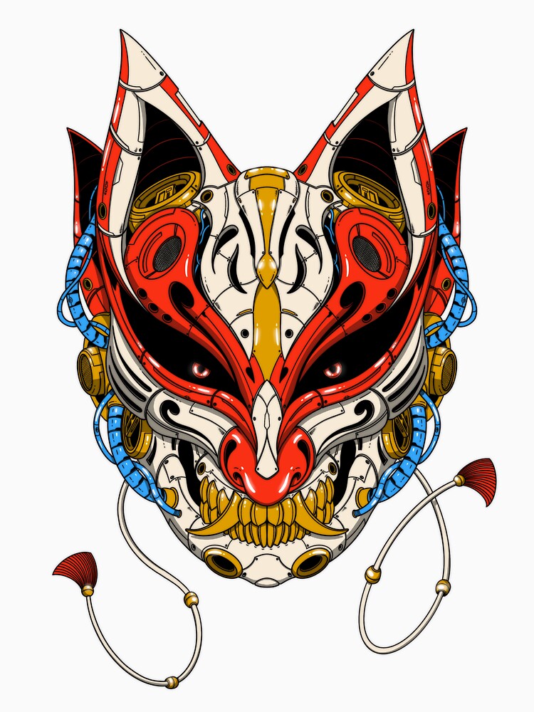 Robotic Kitsune Essential T-Shirt by Benbensch Redbubble