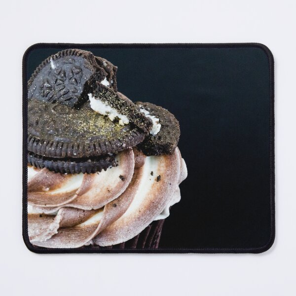 Item preview, Chocolate Cupcake with Crushed Biscuits on a Stylish Black Background designed and sold by Shafiq Khan.