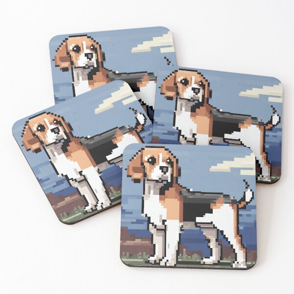 Item preview, Beagle in pixel art style designed and sold by MollyPetDesigns.