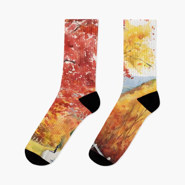 Item preview, Stunning Watercolor Fall Nature Painting designed and sold by colorvisionart.