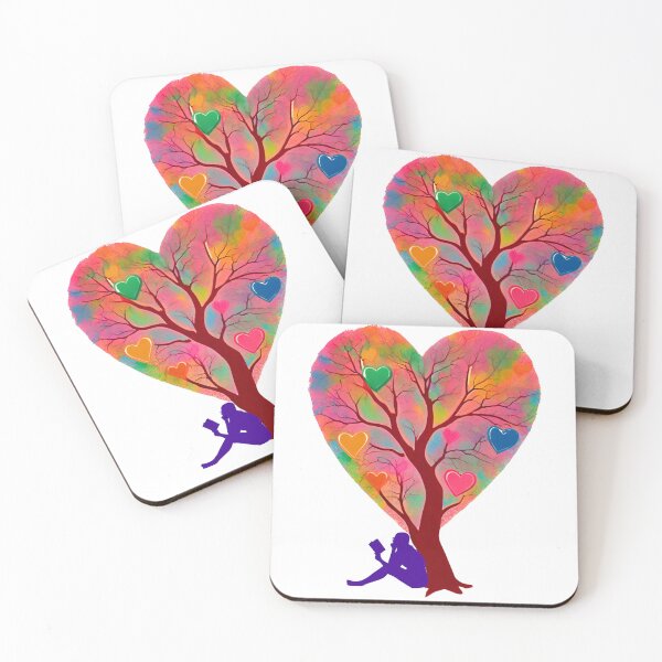 Item preview, THE WOMAN READING BOOK UNDER THE HEART TREE DESIGN designed and sold by asudesign.