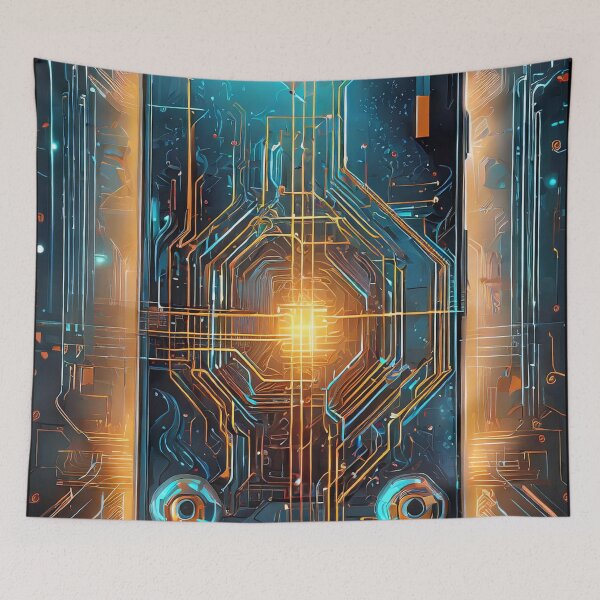 Item preview, Futuristic Schematic Electronic Designs designed and sold by drawbey.