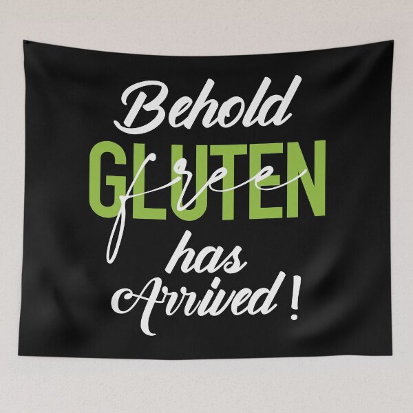 Artikelvorschau, T-Shirt-Design mit der Aufschrift „Glutenfrei ist da“. entworfen und verkauft von MyGluteesFree77.