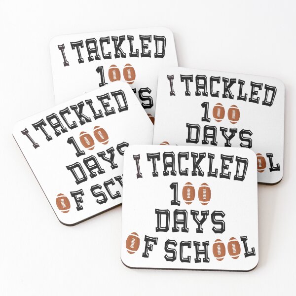Item preview, funny design of school  I Tackled 100 Days Of School Football  designed and sold by Latifay.