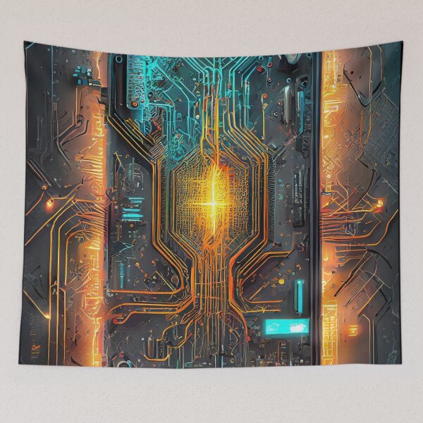 Item preview, Futuristic Schematic Electronic Designs designed and sold by drawbey.