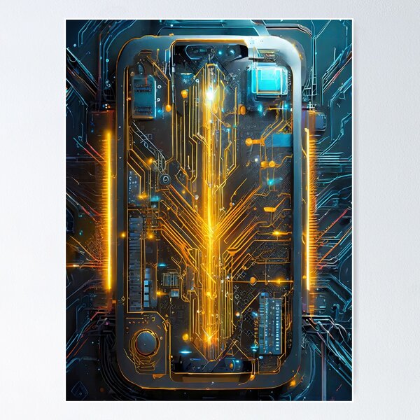 Item preview, Futuristic Schematic Electronic Designs designed and sold by drawbey.