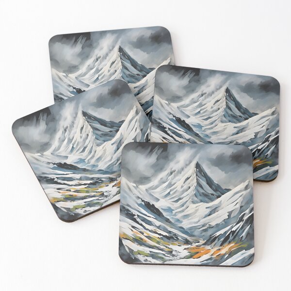 Item preview, Treacherous Mountaintop Abstract Landscape designed and sold by colorvisionart.