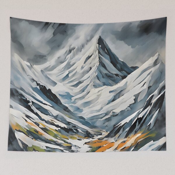 Item preview, Treacherous Mountaintop Abstract Landscape designed and sold by colorvisionart.