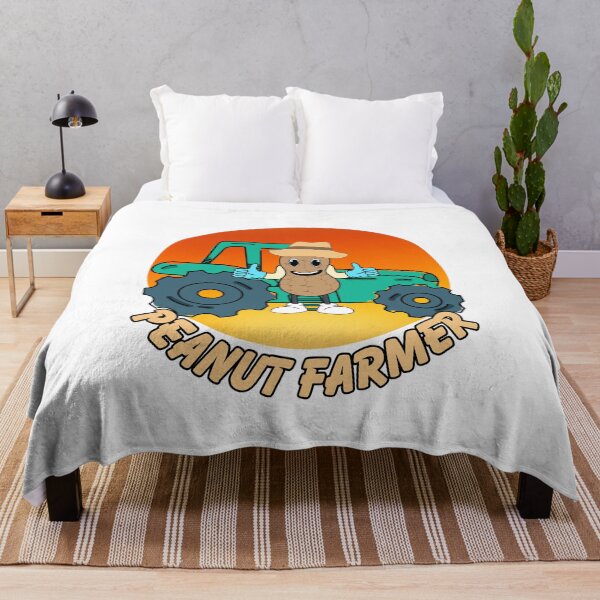 Item preview, Peanut farmer, peanut wearing a hat stood by a tractor designed and sold by BritishDelights.