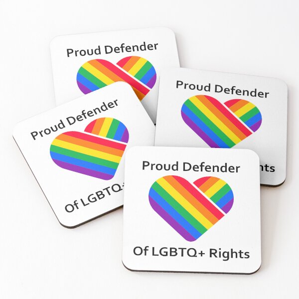 Item preview, Proud Defender of LGBTQ+ Rights designed and sold by Decaf2Go.