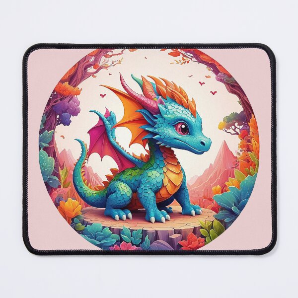 Item preview, Rainbow Dragon Wind Dance: Cute fight on the rock designed and sold by Minpadesign.