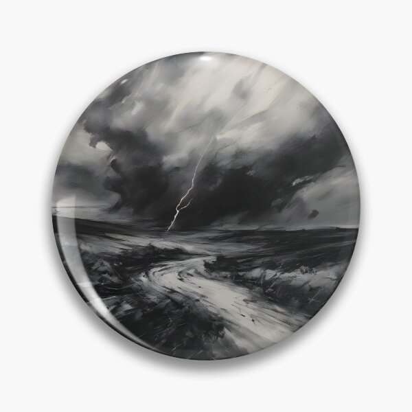 Item preview, Thrilling Extreme Weather Charcoal Drawing Landscape Art designed and sold by colorvisionart.