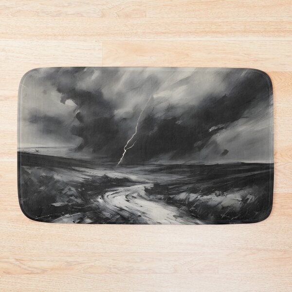 Item preview, Thrilling Extreme Weather Charcoal Drawing Landscape Art designed and sold by colorvisionart.