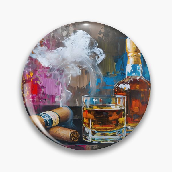 Artikelvorschau, Kulinarische Leinwand – langsames Brennen von Whisky und Zigarre in kräftigen, ausdrucksstarken Farbtönen entworfen und verkauft von OlfactoART Studio.