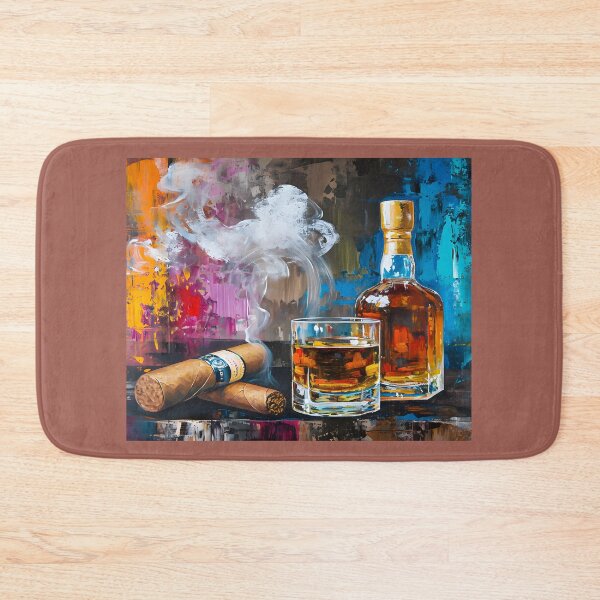 Artikelvorschau, Kulinarische Leinwand – langsames Brennen von Whisky und Zigarre in kräftigen, ausdrucksstarken Farbtönen entworfen und verkauft von OlfactoART Studio.