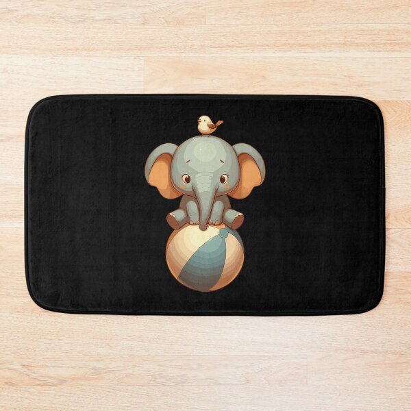 Item preview, Kawaii Circus Elephant with bird On Ball designed and sold by TomFrontierArt.