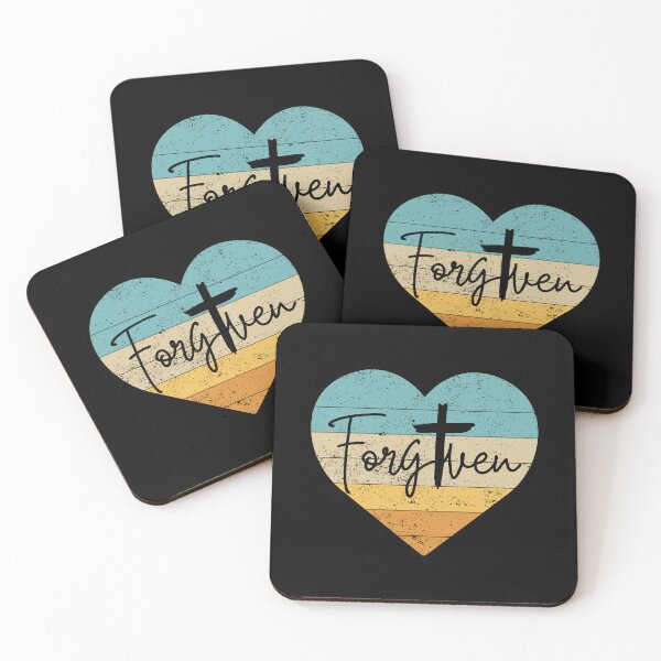Item preview, Forgiven Retro Sunset Heart Christian T-Shirt designed and sold by HeartworkLeslie.