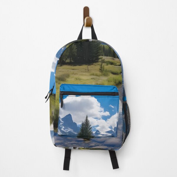 Item preview, A river with trees and mountains in the background designed and sold by johndesign88.