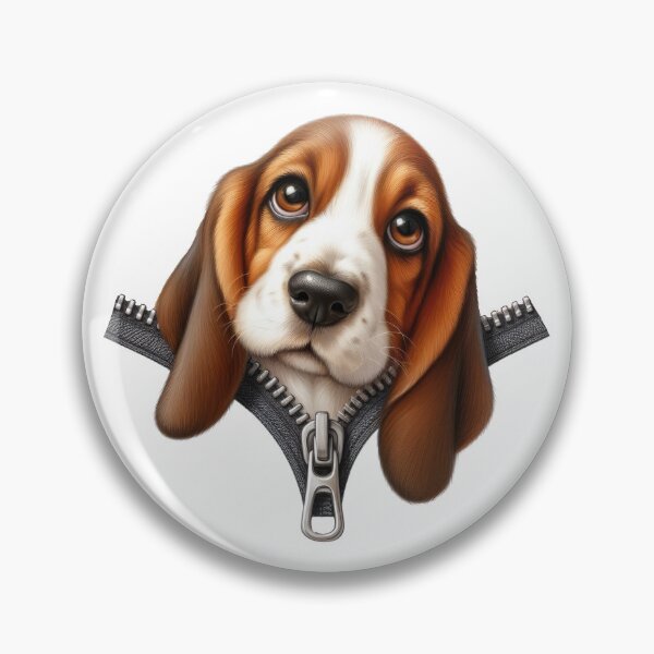Item preview, Cute Basset Hound Dog with Zipper designed and sold by BerryBlaze.