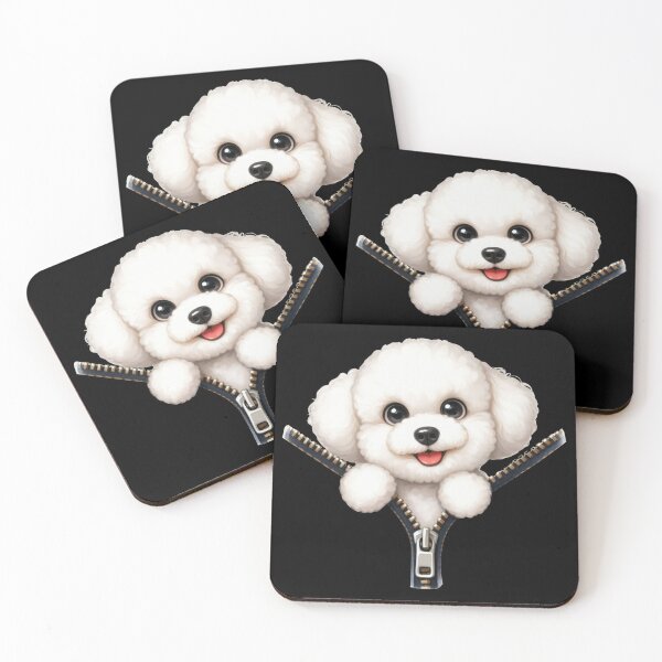 Item preview, Cute Bichon Frise Dog with Zipper designed and sold by BerryBlaze.