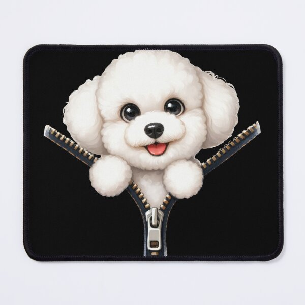 Item preview, Cute Bichon Frise Dog with Zipper designed and sold by BerryBlaze.