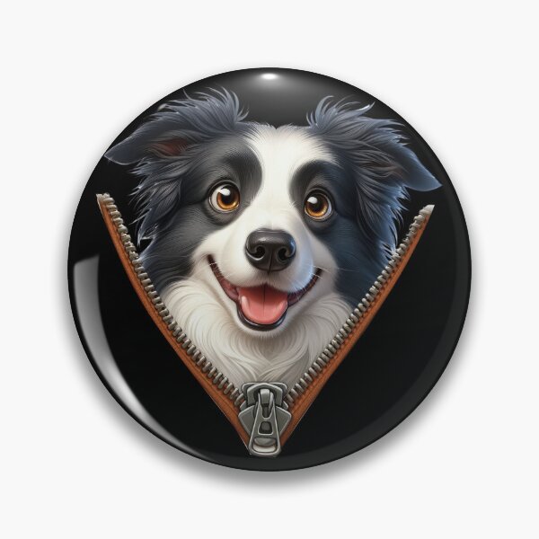 Item preview, Cute Border Collie Dog with Zipper designed and sold by BerryBlaze.